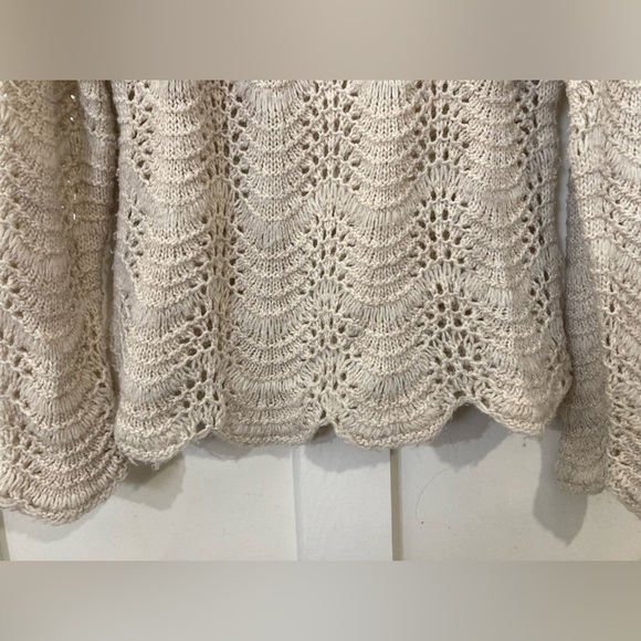 American Eagle Outfitters Medium wool blend sweater chunky knit cream - Picture 5 of 8